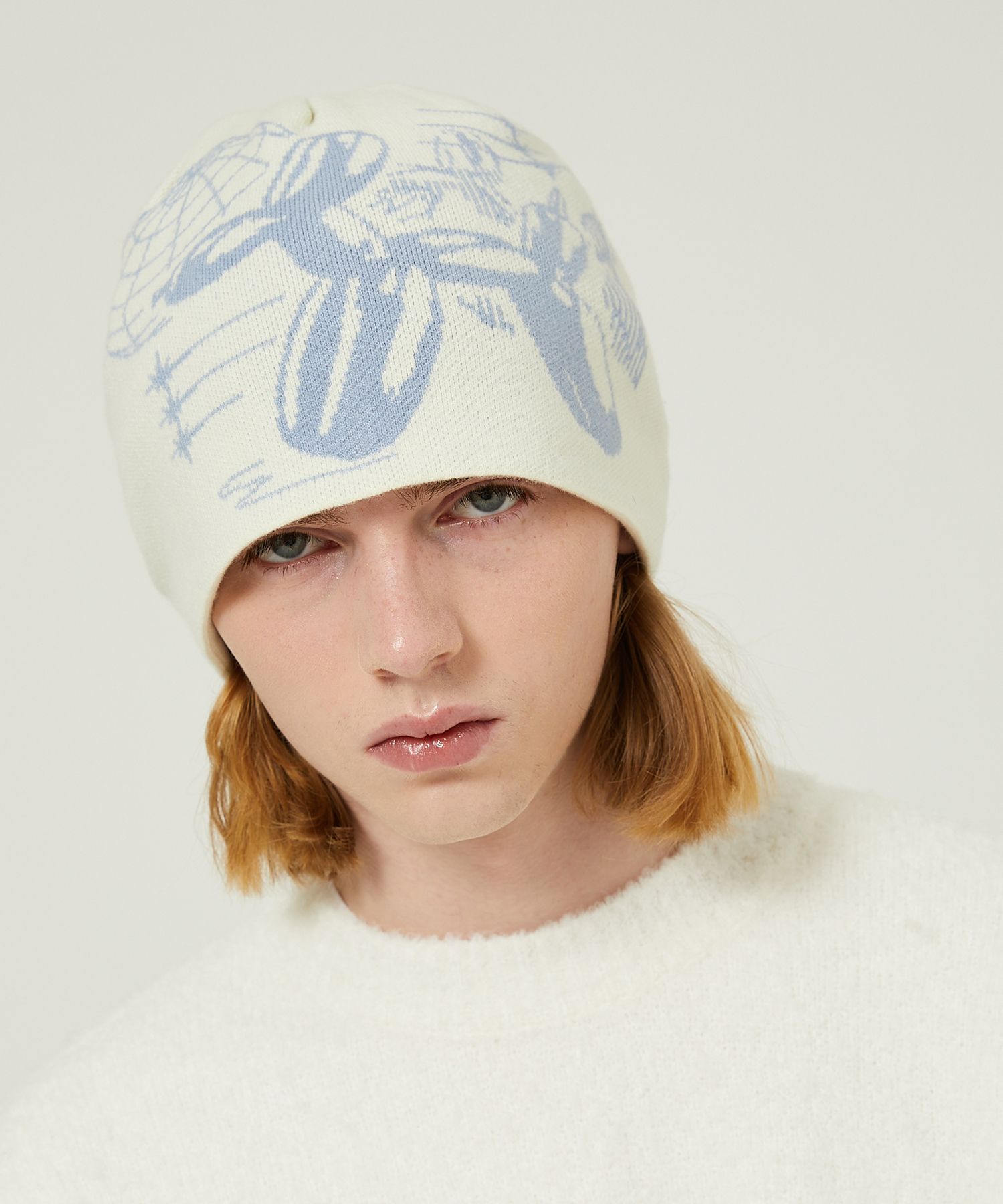 ★Wai Kei★ Magic balloon dog beanie ivory YK23FWAC17-1 MUSINSA | WAI KEI Magic balloon dog beanie ivory