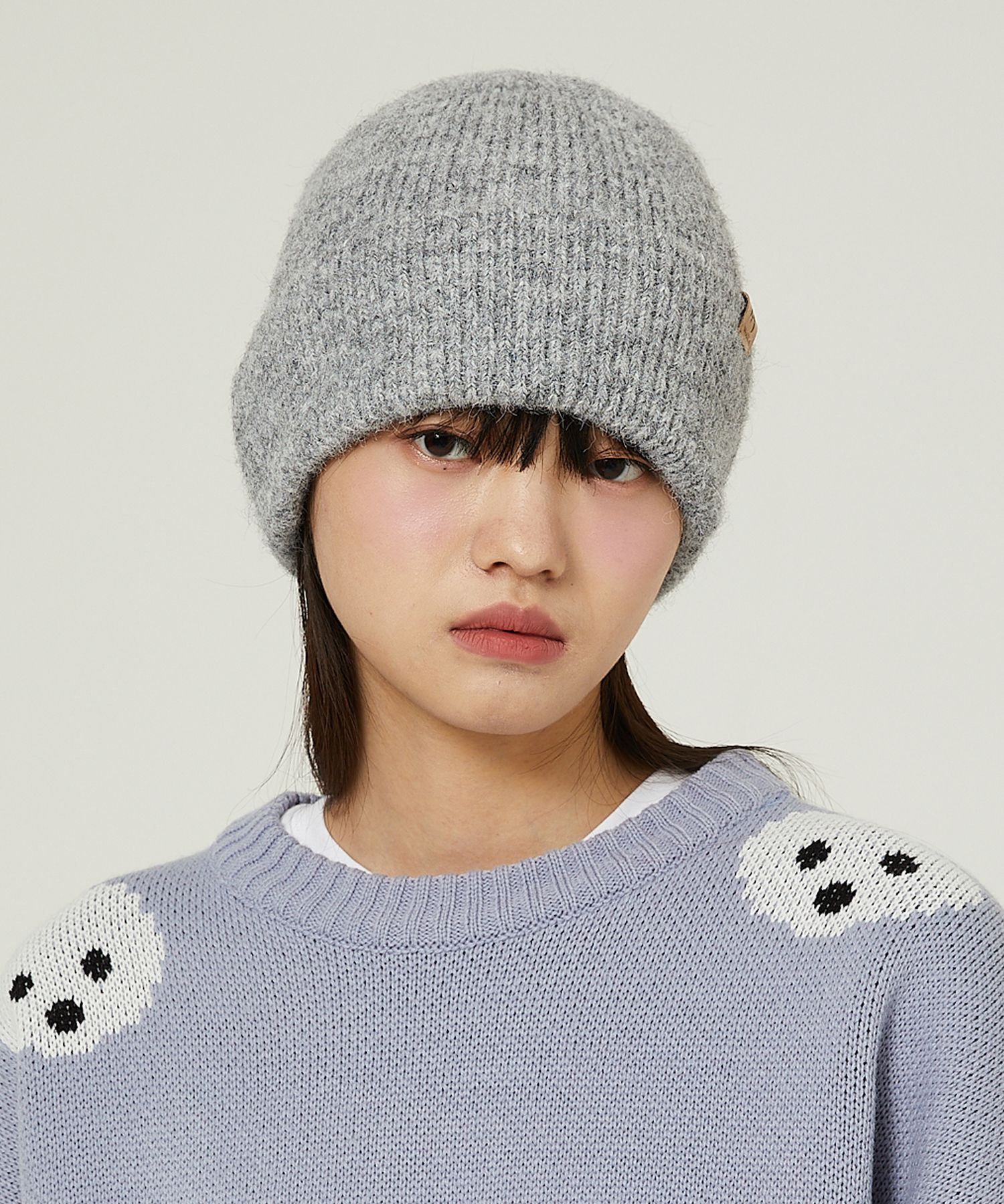 everyone basic beanie グレー MUSINSA | WAI KEI Hairy Basic Beanie Gray
