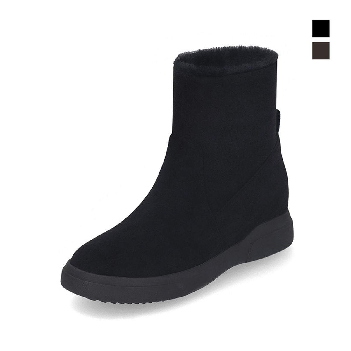 엘칸토(ELCANTO) 마쯔 여성 키높이 퍼 캐주얼 부츠 3.5cm LCWA26M34V