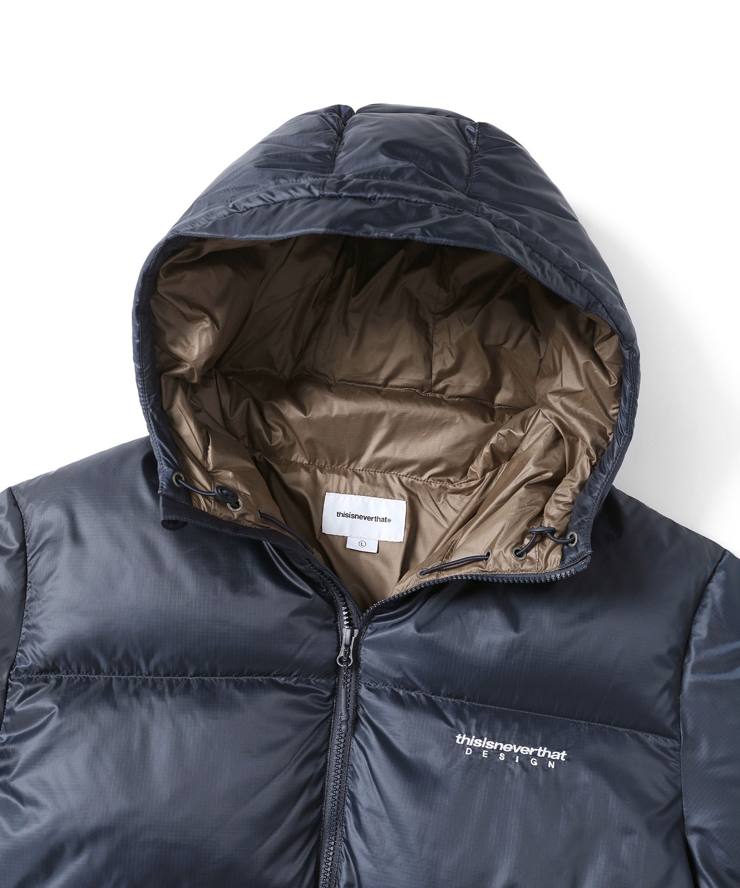 MUSINSA | thisisneverthat® PERTEX® Recycled Down Jacket Navy