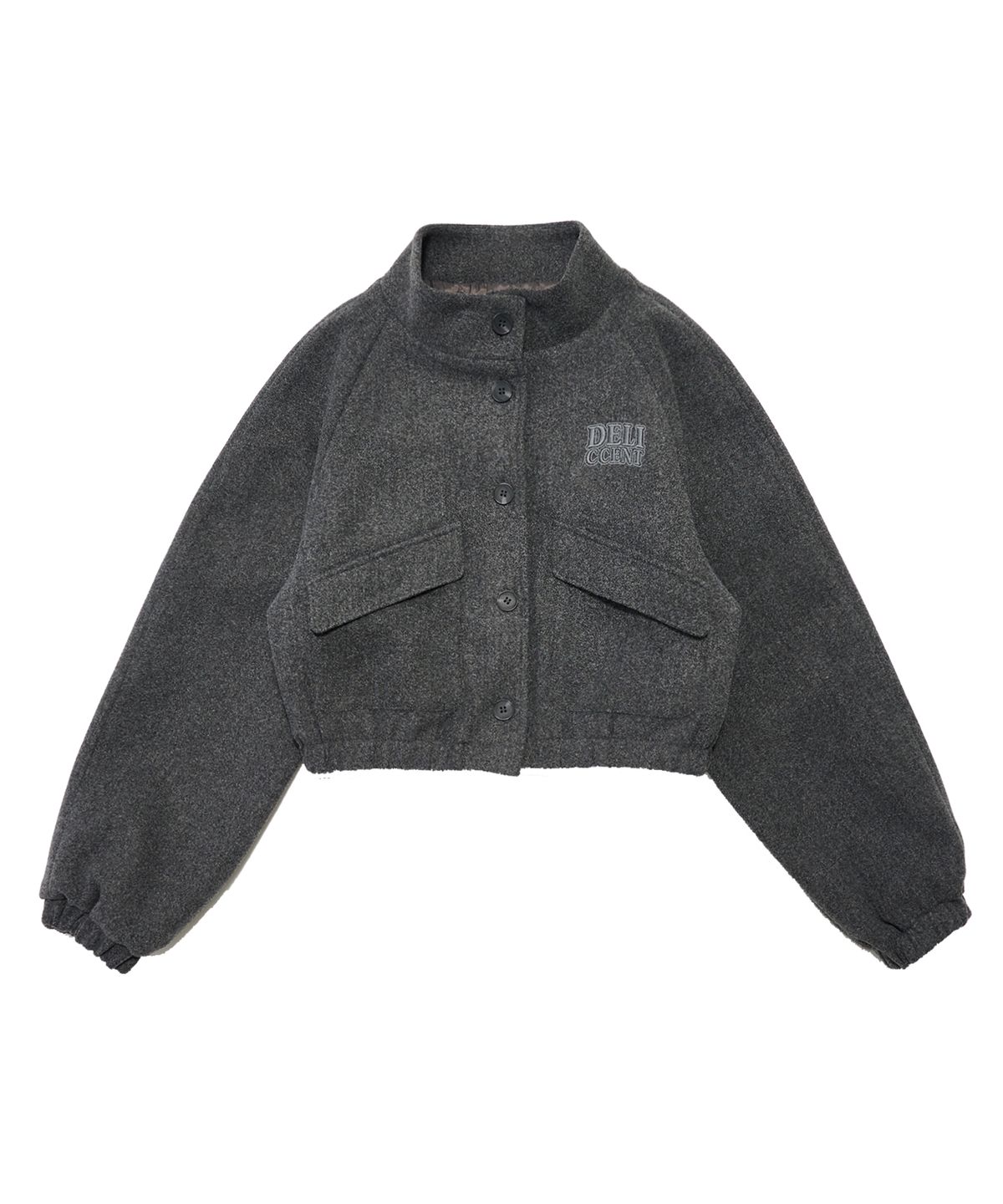 델리센트(DELICCENT) 투 포켓 블루종 코트 [CHARCOAL]