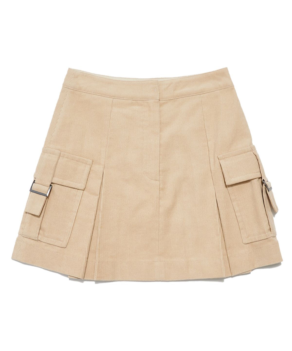 델리센트(DELICCENT) 코듀로이 카고 미니 스커트 [BEIGE]