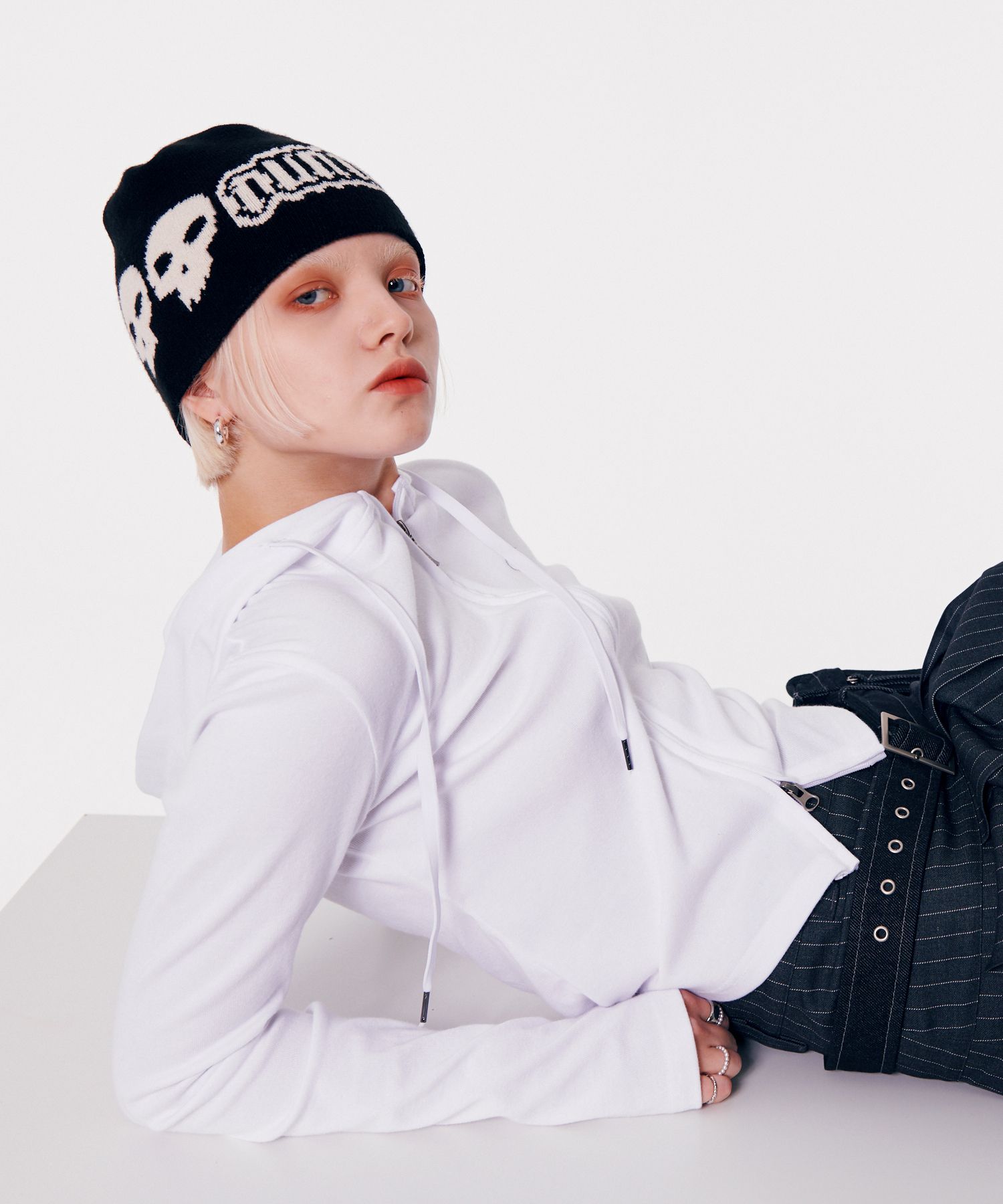【Rest&Recreation】韓国人気★ RR LOGO JACQUARD BEANIE rest & recreation] RR LOGO JACQUARD BEANIE - BEIGE 正規韓国