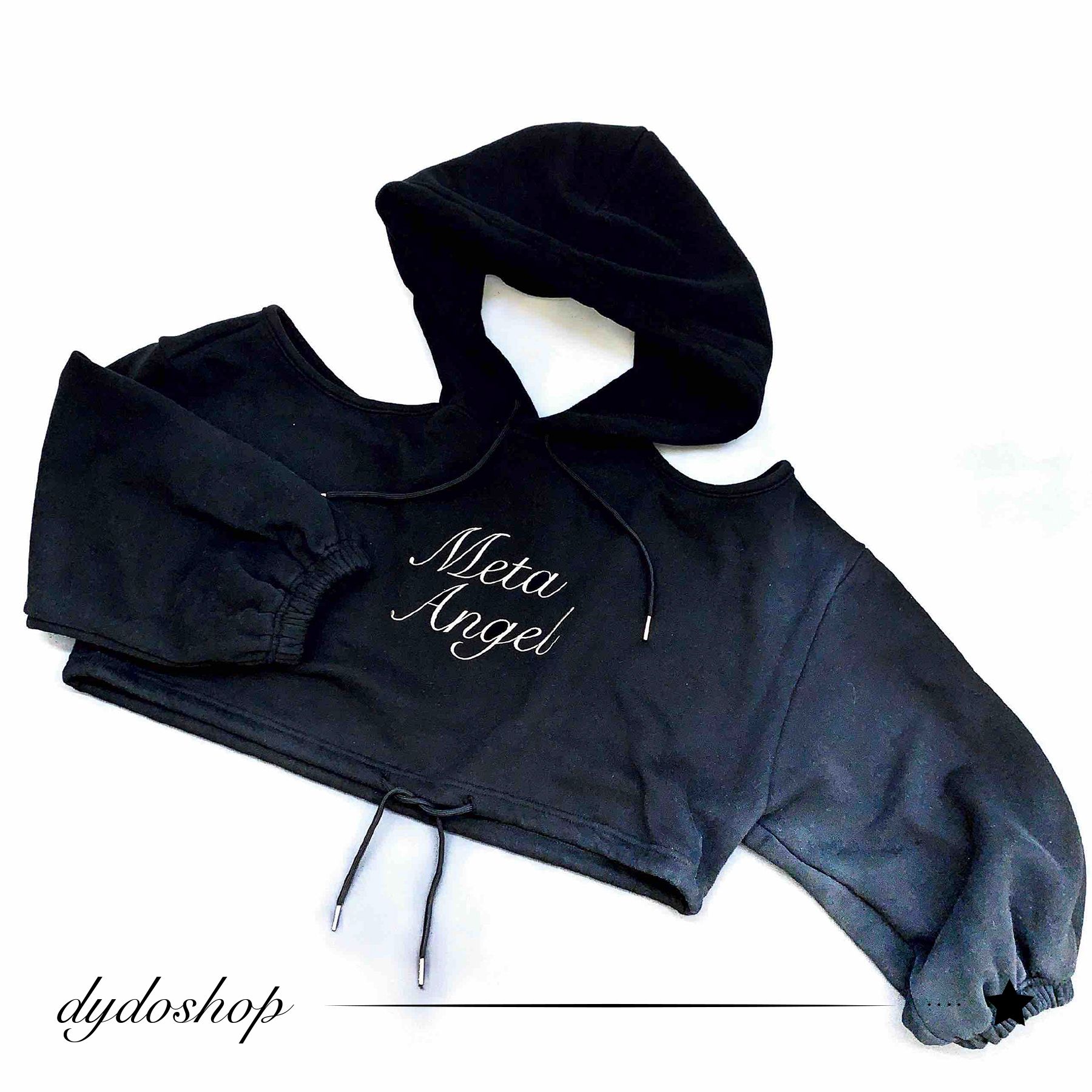 MUSINSA公式 | DYDOSHOP Meta Angel Hoodie (Black)