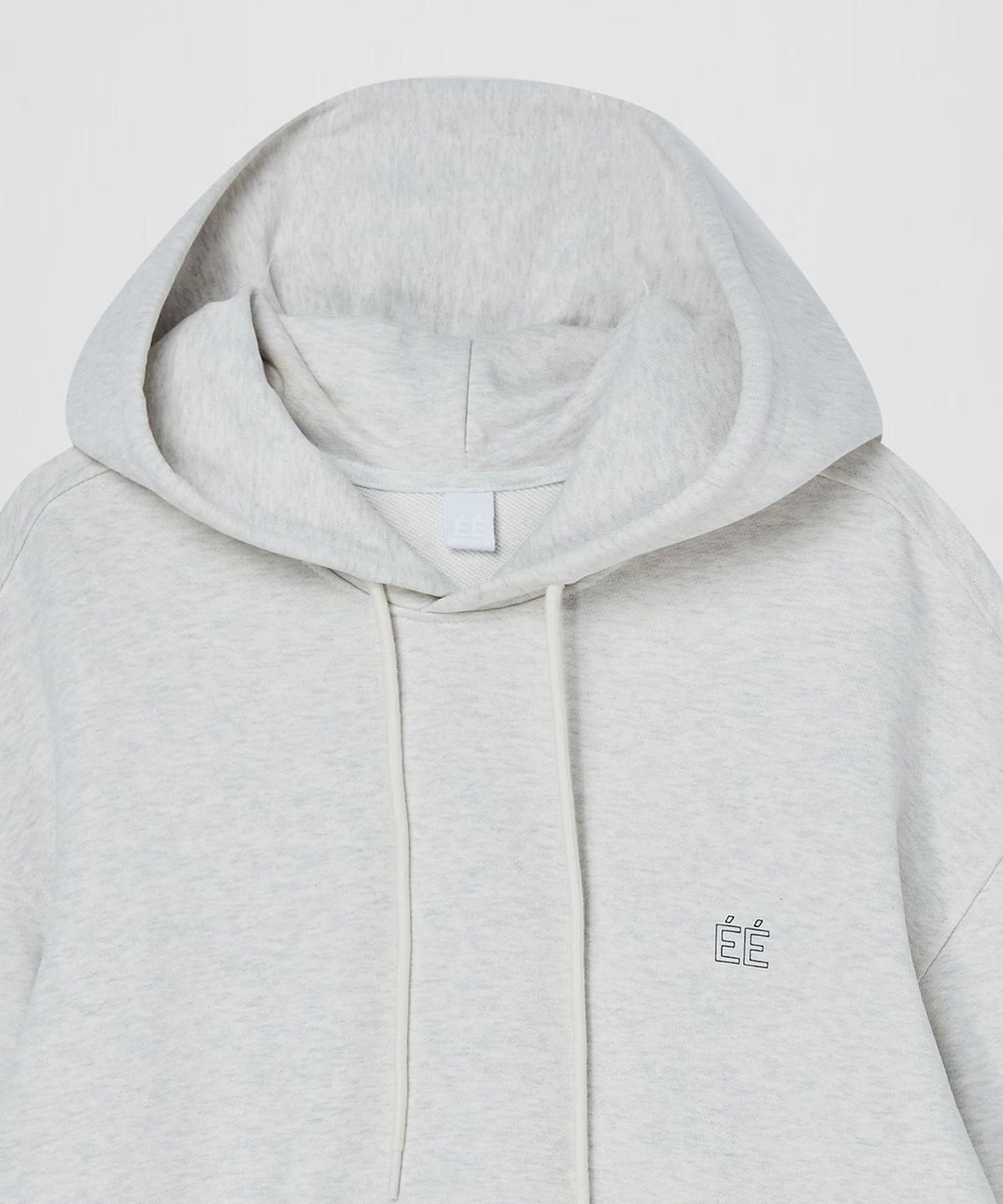 이이(EE) LOGO HOODED SWEATSHIRTS OATMEAL