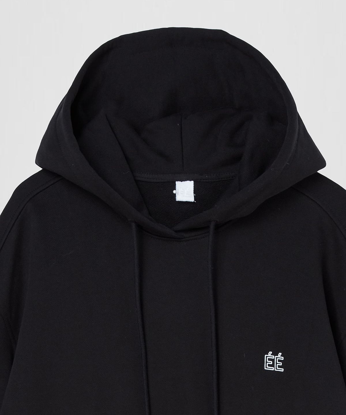 이이(EE) LOGO HOODED SWEATSHIRTS BLACK
