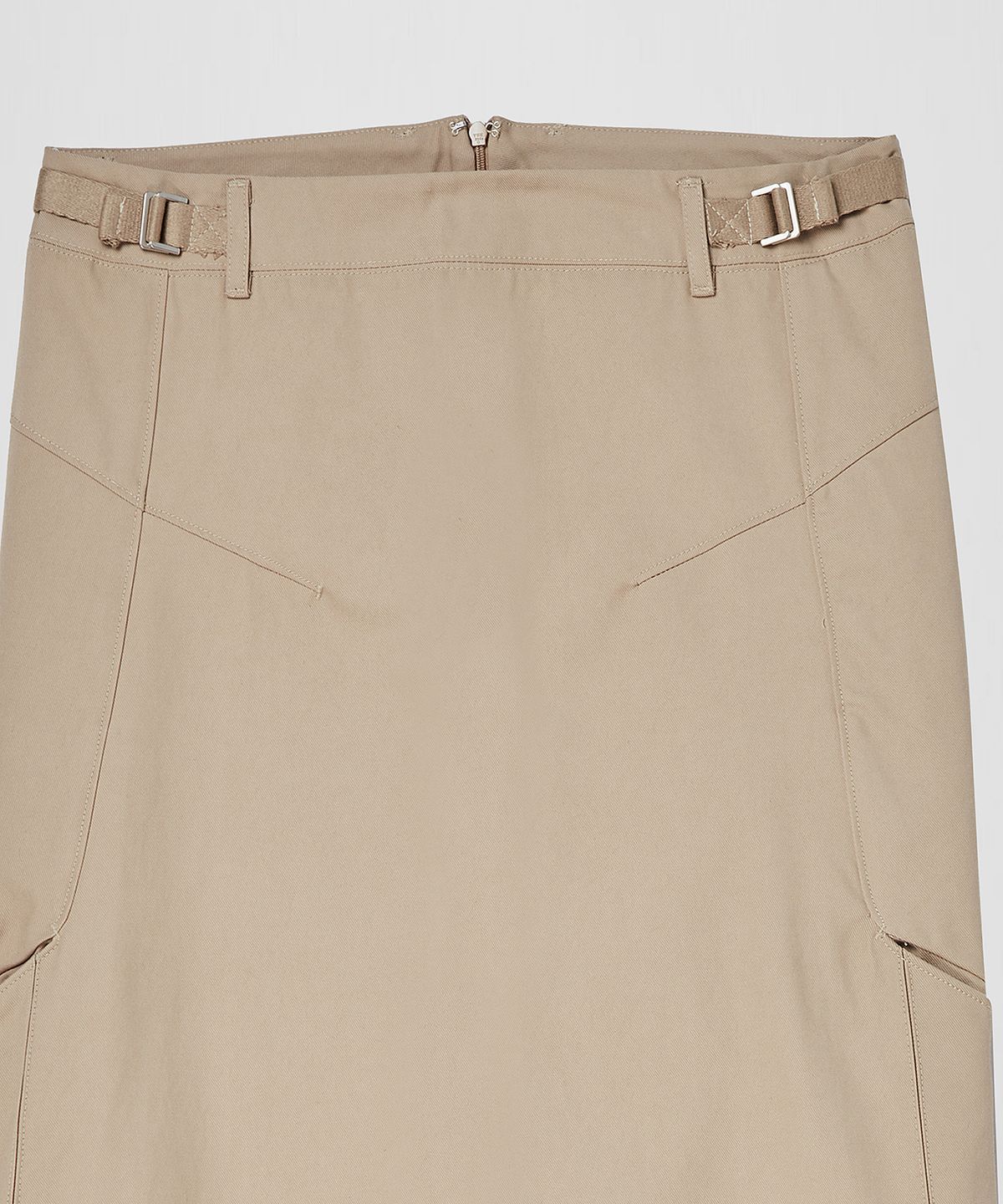 이이(EE) WOMENS COTTON LONG SKIRT BEIGE