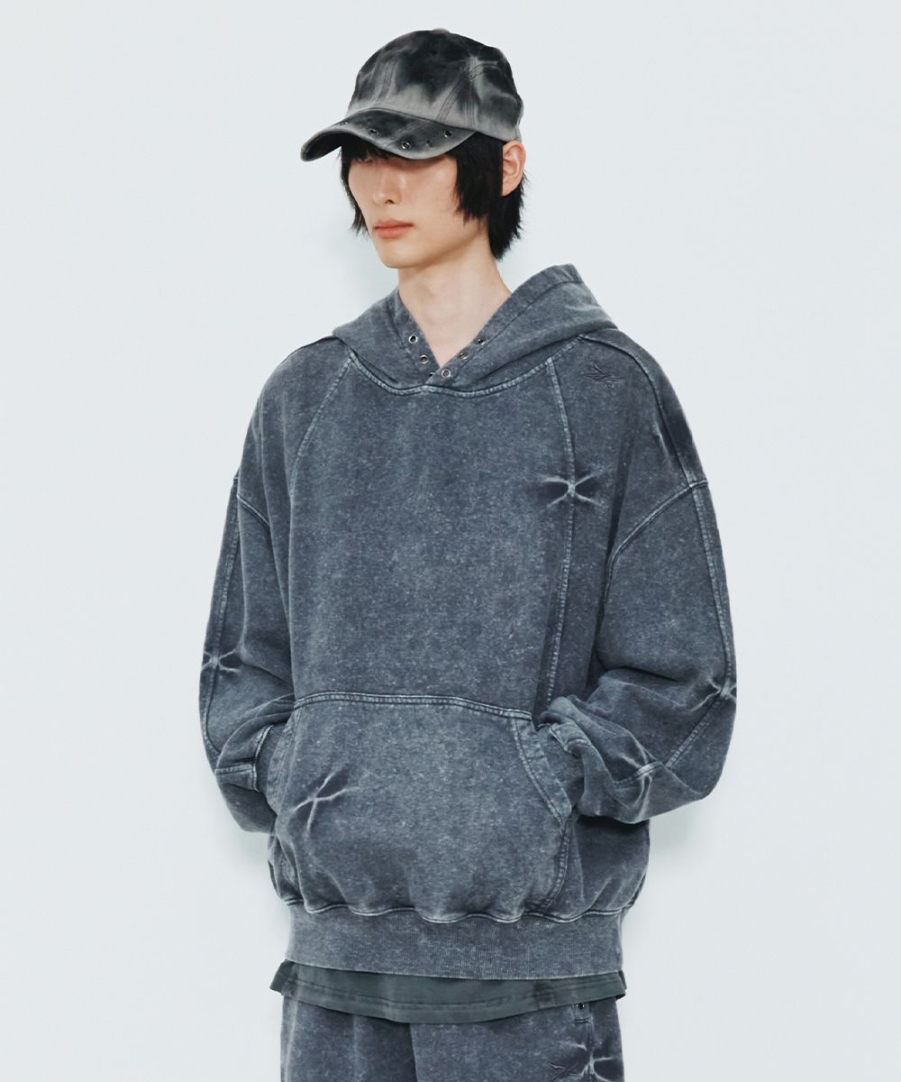 【MAISON MINED】23FW★ PINCH WASHED HOODIE MUSINSA | MAISON MINED PINCH WASHED HOODIE BLACK