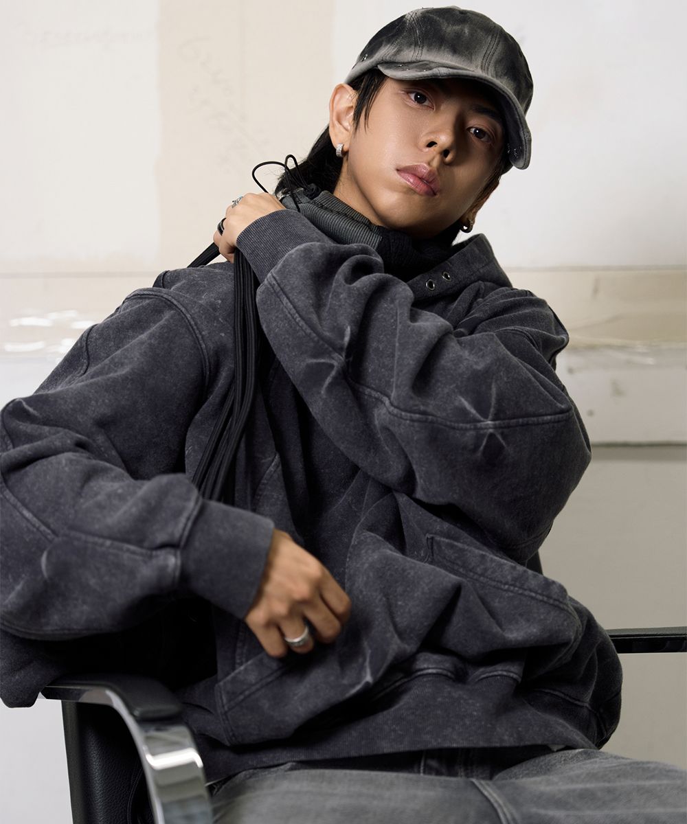 【MAISON MINED】23FW★ PINCH WASHED HOODIE MUSINSA | MAISON MINED PINCH WASHED HOODIE BLACK