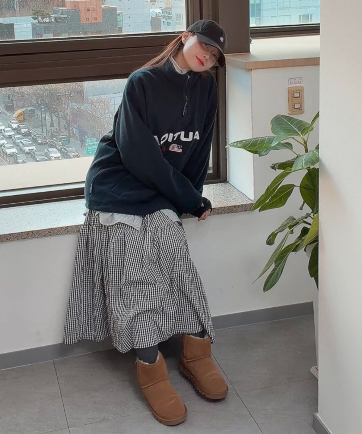 노티카(NAUTICA) 83플래그 폴라 스펠아웃 하프 집업(네이비) NFL2346NAZ