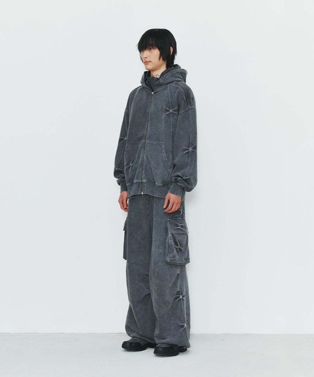 【MAISON MINED】25SS★ STICKY HALF T MUSINSA | MAISON MINED PINCH WASHED HOOD ZIP-UP (3COLOR)