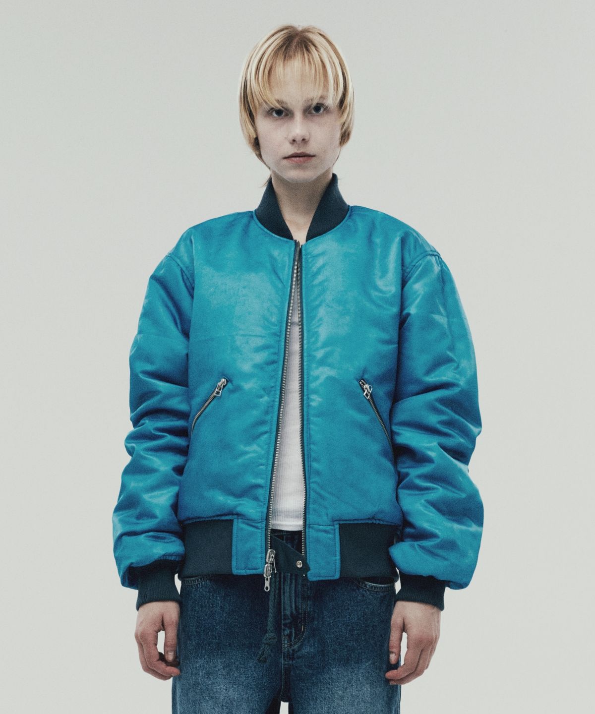 더바이닐하우스(THEVINYLHOUSE) REVERSIBLE MA-1 BLUE (VH2DWUB903A)