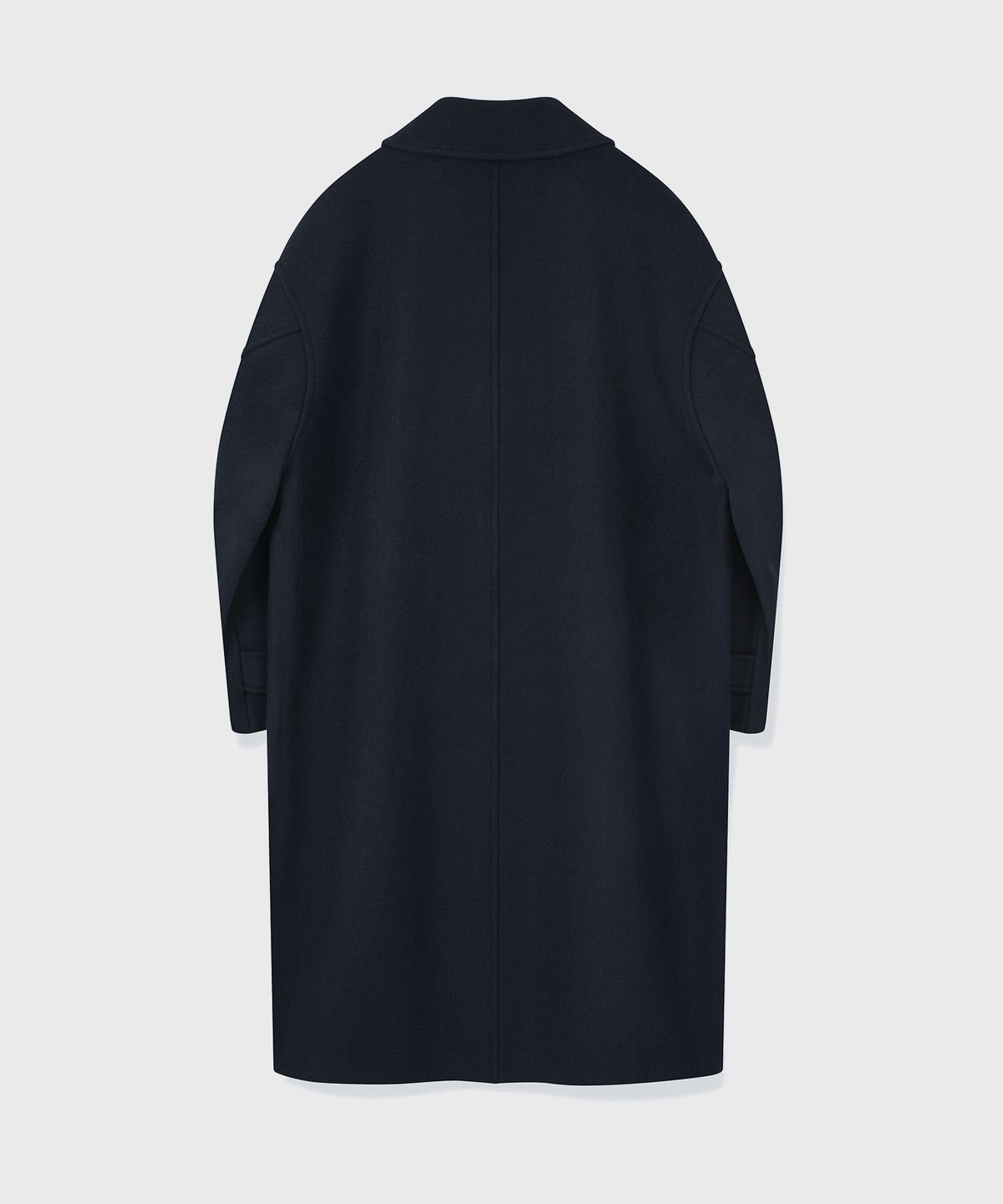 키뮤어(KIIMUIR) [WOOL 80] 울 세미오버핏 더플 코트_네이비