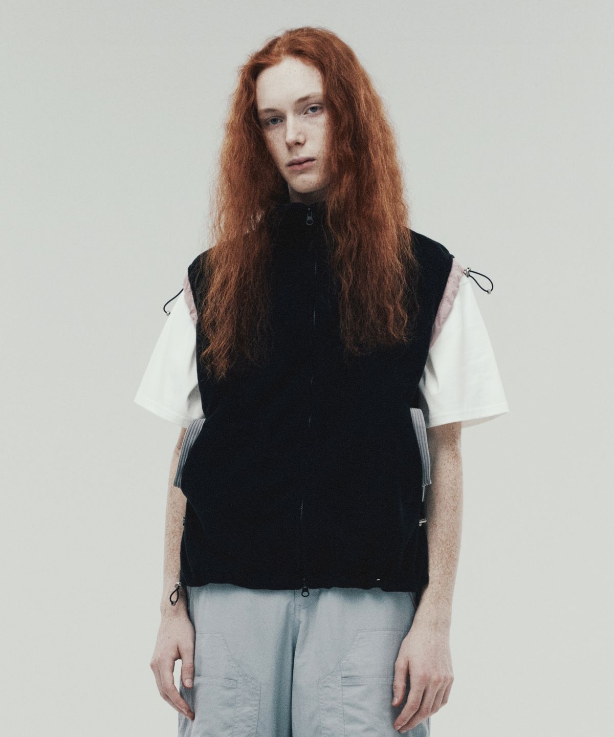 더바이닐하우스(THEVINYLHOUSE) QUILTING FLEECE VEST BLACK (VH2DFUB991A)
