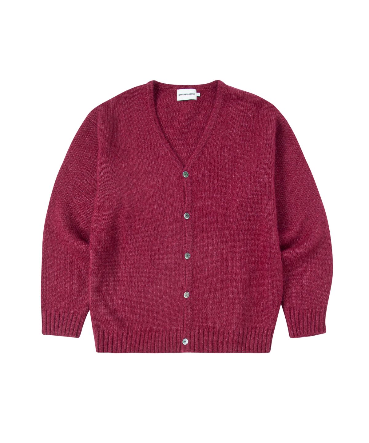 더바이닐하우스(THEVINYLHOUSE) MOHAIR CARDIGAN BURGUNDY (VH2DFUK680A)