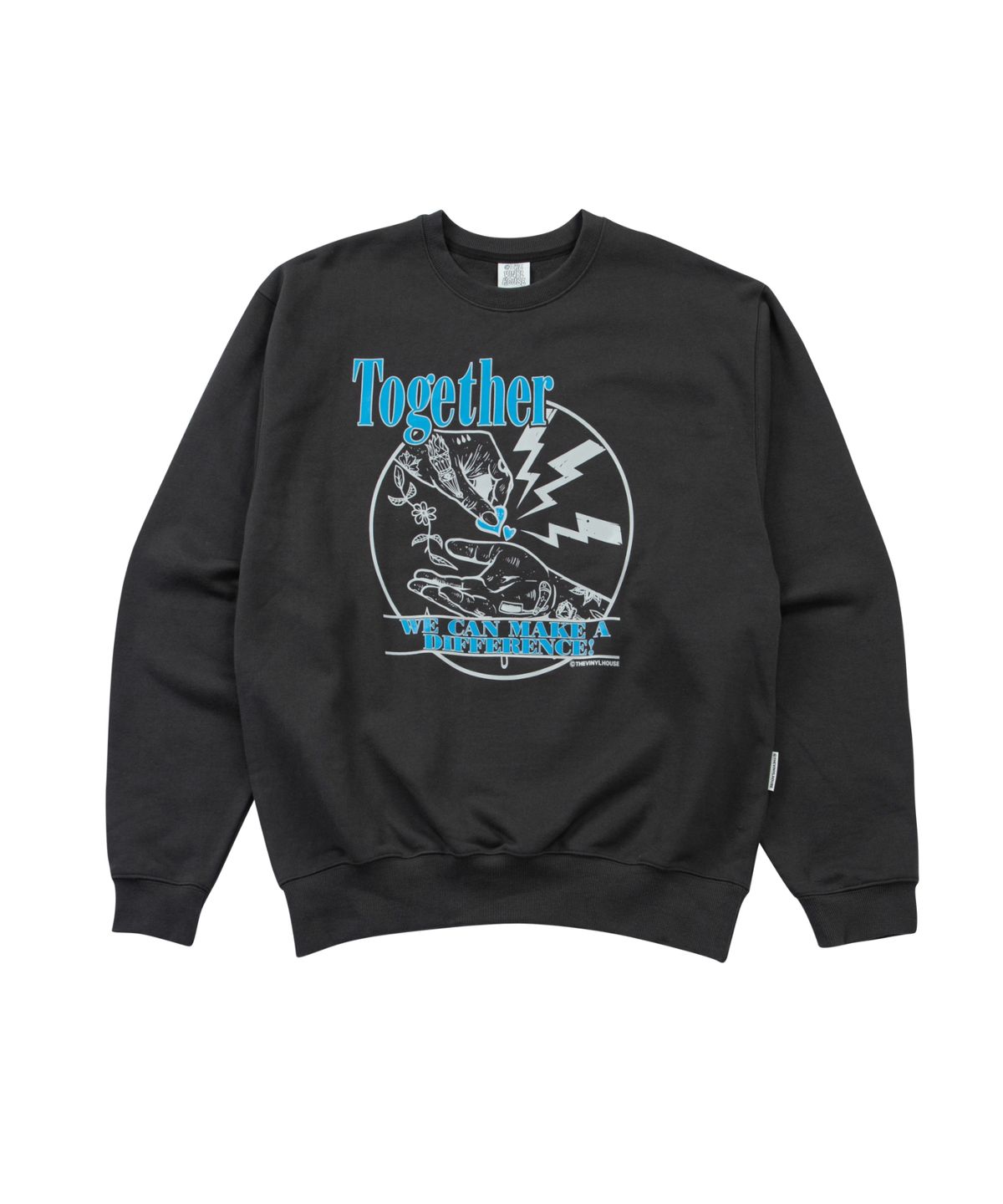 더바이닐하우스(THEVINYLHOUSE) TOGETHER SWEATSHIRTS CHARCOAL (VH2DFUM440A)