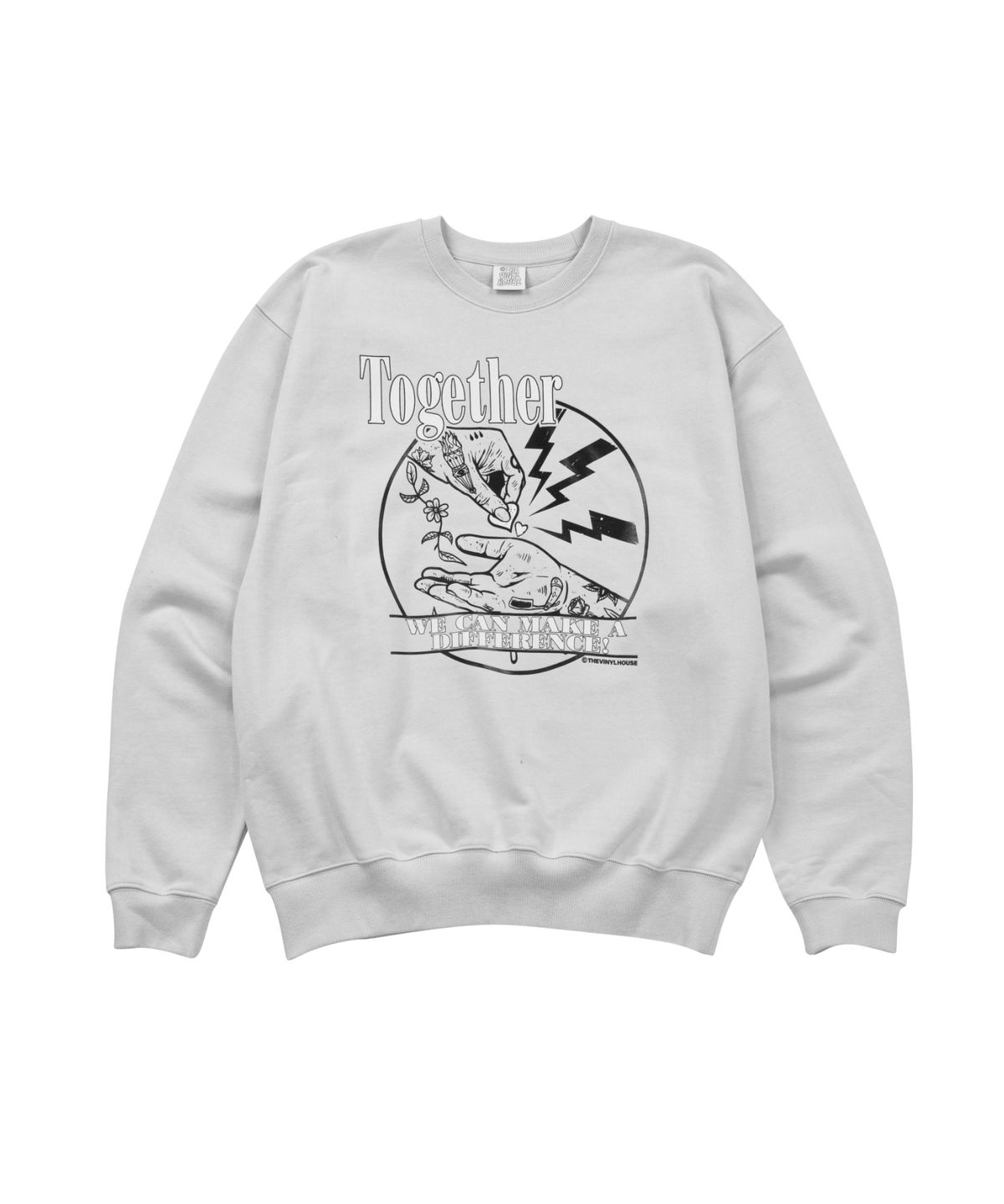 더바이닐하우스(THEVINYLHOUSE) TOGETHER SWEATSHIRTS GREY (VH2DFUM440A)