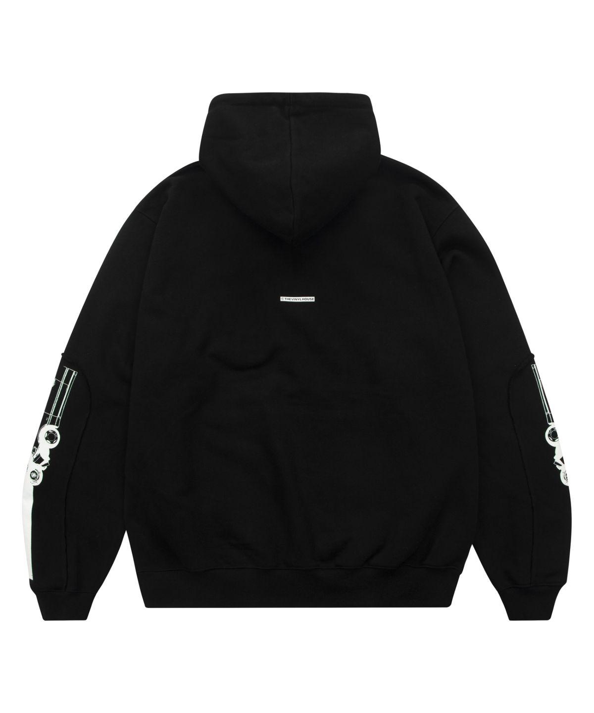 더바이닐하우스(THEVINYLHOUSE) TRAFFIC ACCIDENT HOODIE BLACK (VH2DFUM405A)