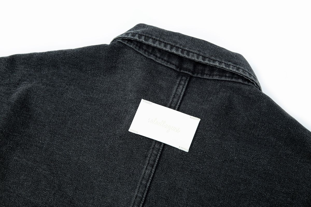 샐러드바구니(SALAD BAGUNI) Case Cropped Denim Jacket_black