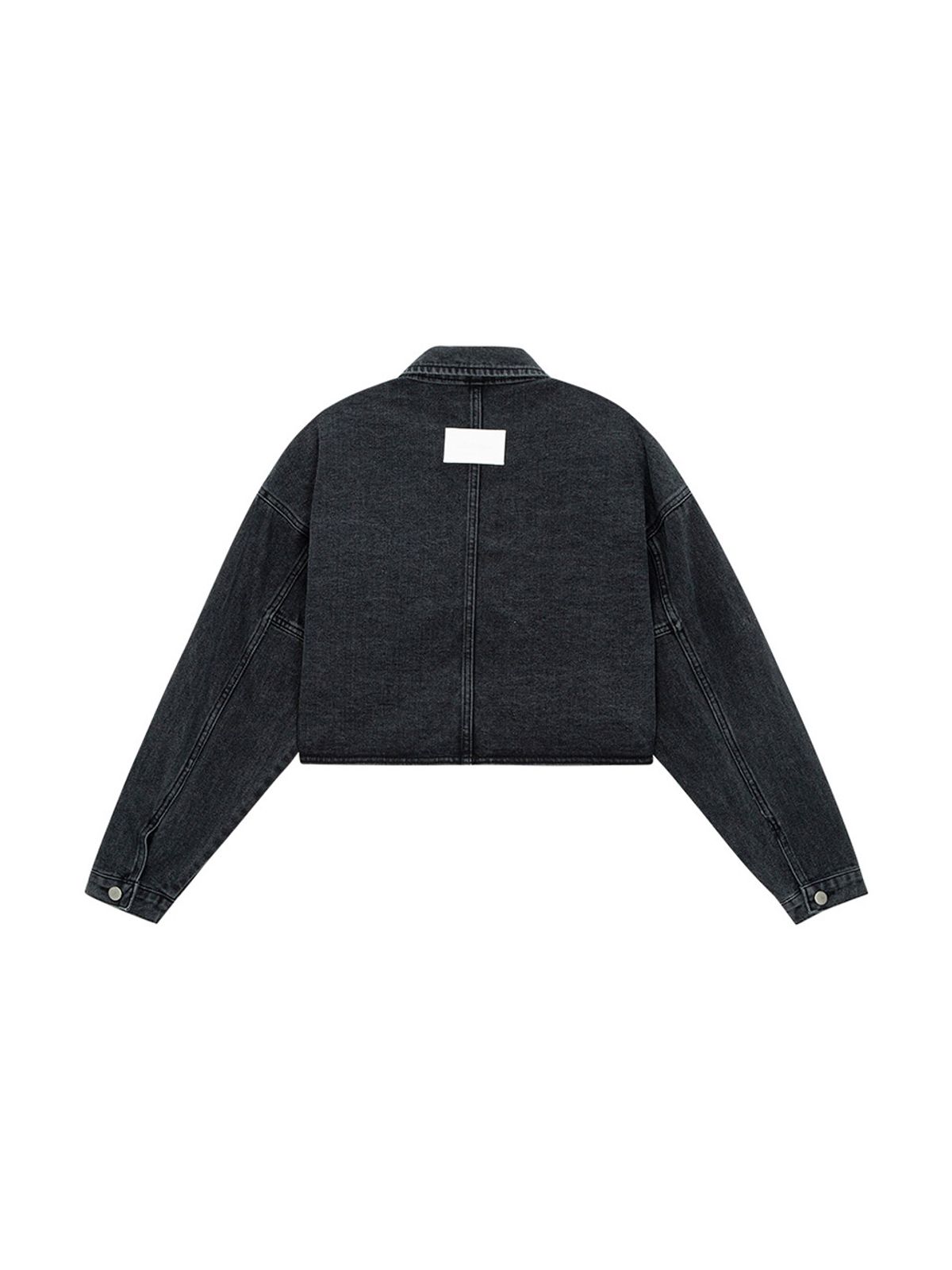 샐러드바구니(SALAD BAGUNI) Case Cropped Denim Jacket_black