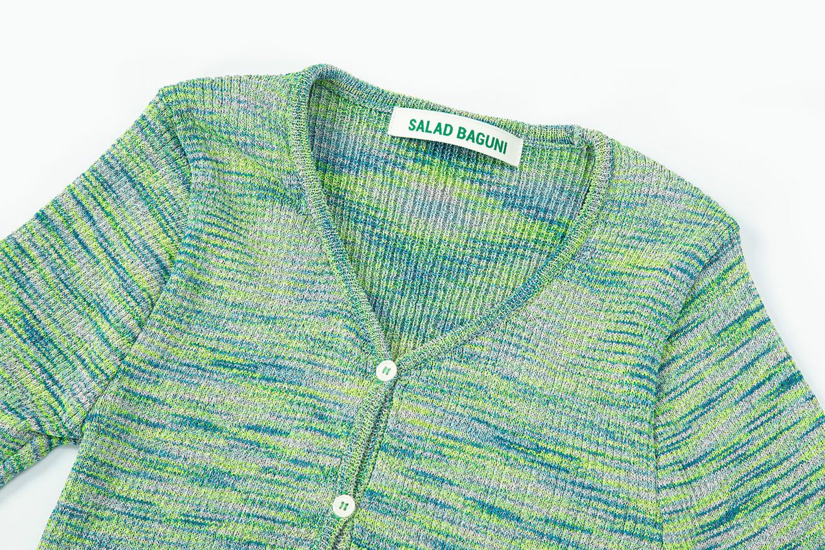 샐러드바구니(SALAD BAGUNI) Scotch Blended Cardigan_green