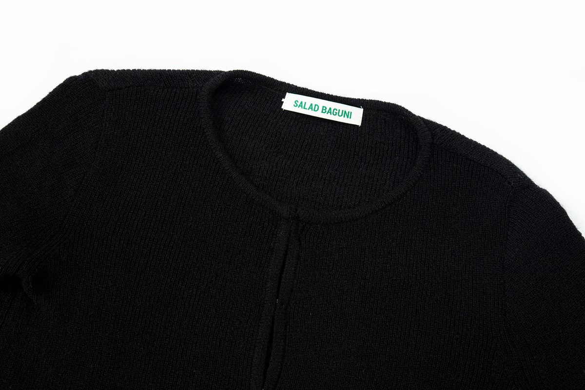 샐러드바구니(SALAD BAGUNI) Clip Mohair Cardigan_black