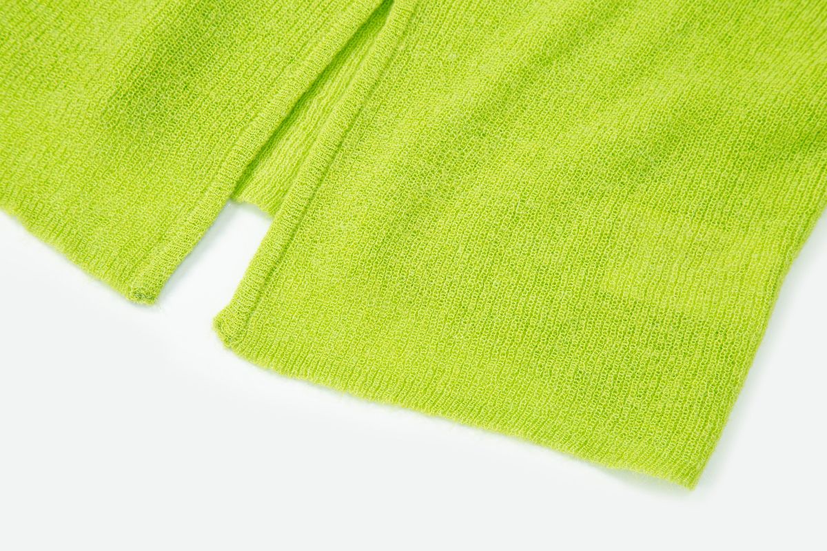 샐러드바구니(SALAD BAGUNI) Clip Mohair Cardigan_lime