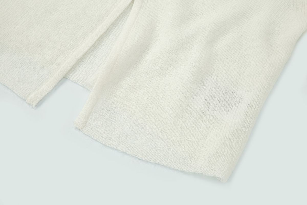 샐러드바구니(SALAD BAGUNI) Clip Mohair Cardigan_white