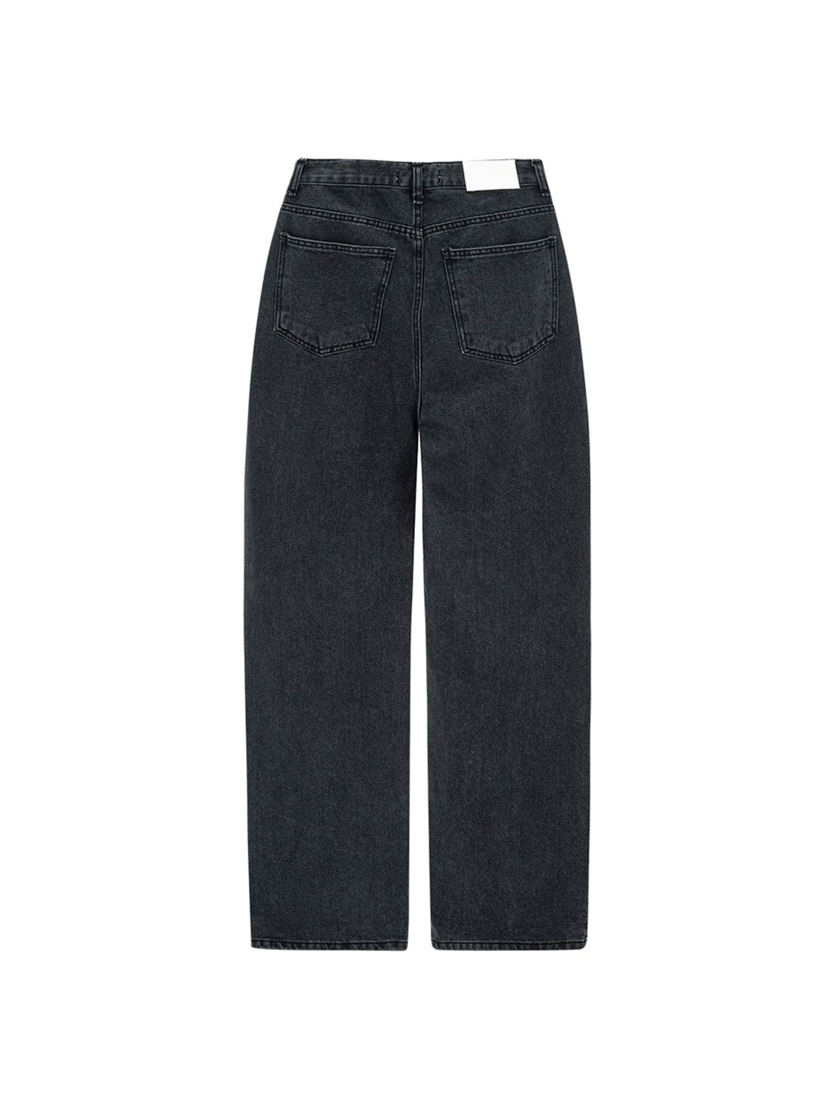 샐러드바구니(SALAD BAGUNI) Pin Tuck Wide Denim Jeans_black