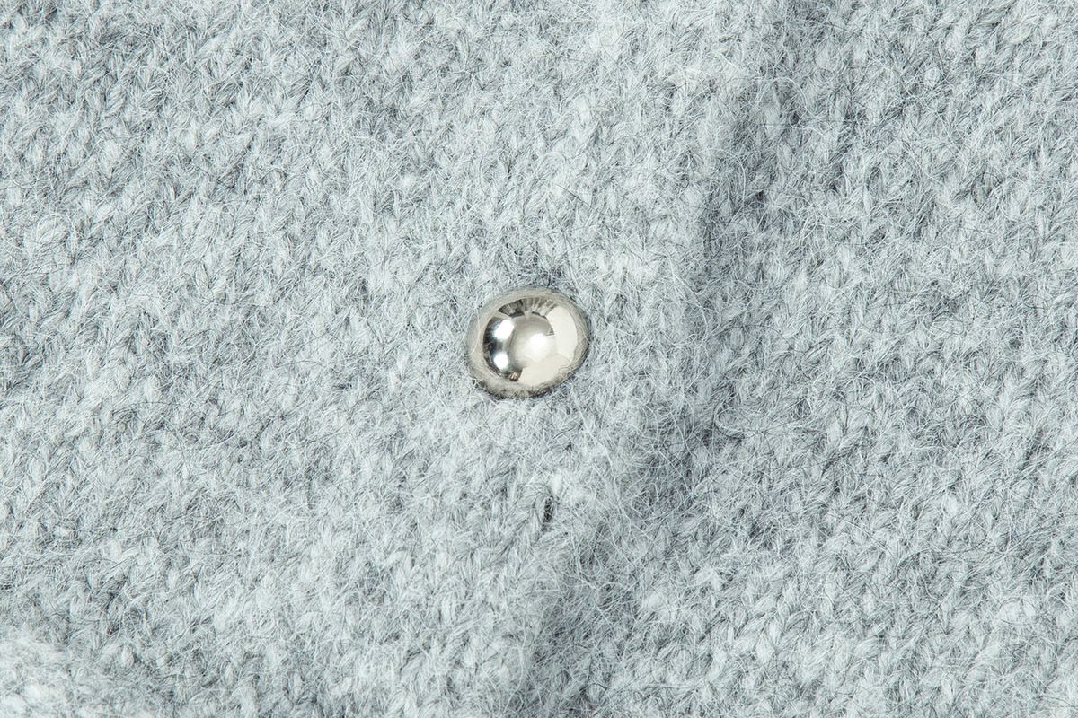 샐러드바구니(SALAD BAGUNI) No Collar Puff Jacket_melange gray
