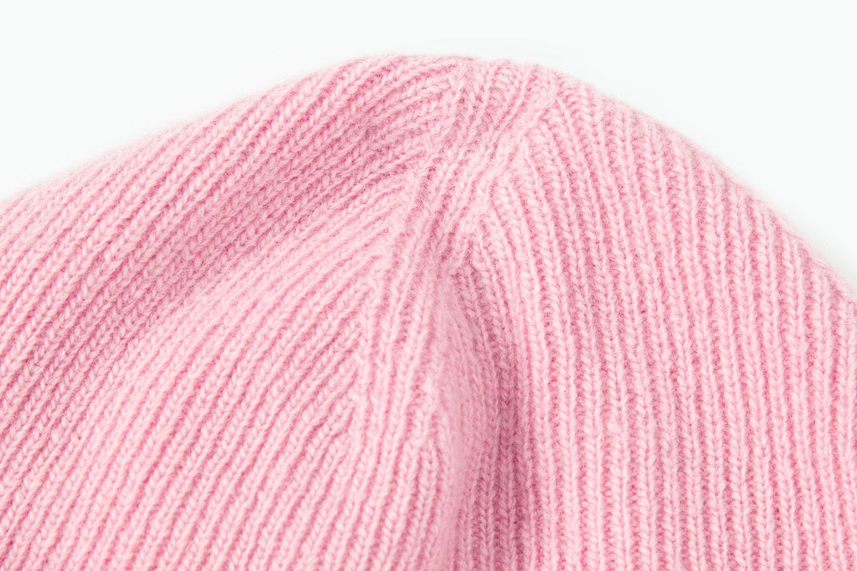 샐러드바구니(SALAD BAGUNI) Logo Wool Short Beanie_pink