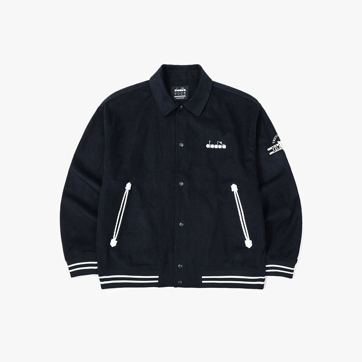 디아도라(diadora) 몬텔로 코듀로이 바시티 자켓 NAVY