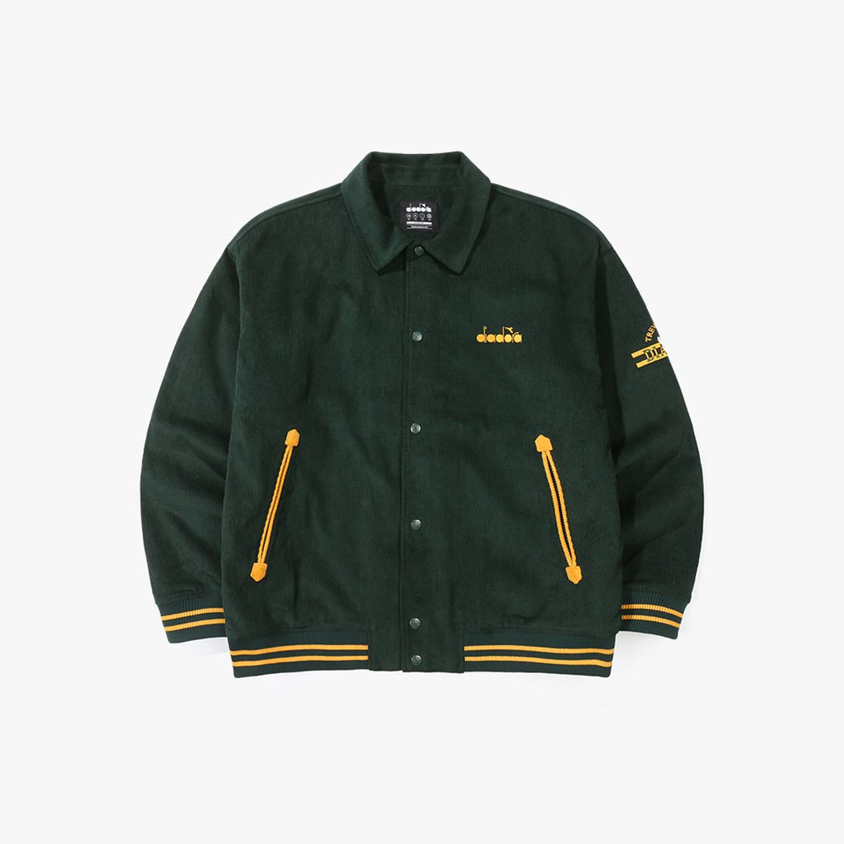 디아도라(diadora) 몬텔로 코듀로이 바시티 자켓 GREEN