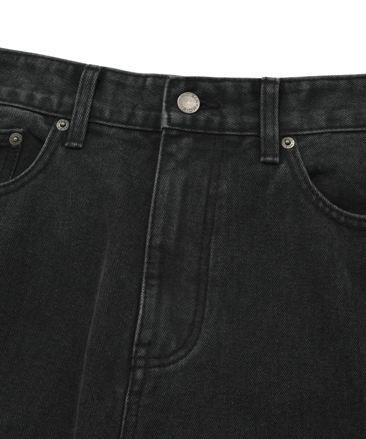 비전스트릿웨어(VISION STREETWEAR) VSW Wide Washed Denim Cargo Pants Black