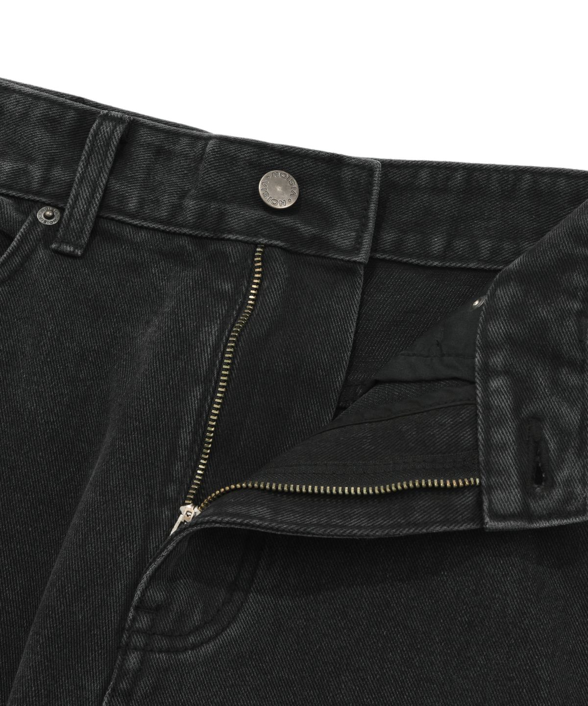 비전스트릿웨어(VISION STREETWEAR) VSW Wide Washed Denim Cargo Pants Black