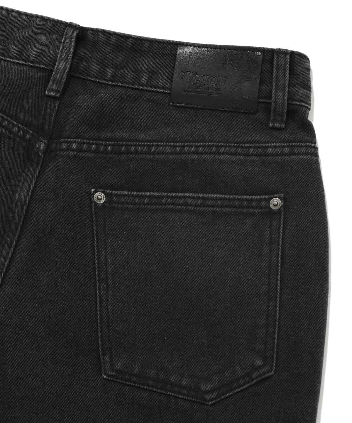 비전스트릿웨어(VISION STREETWEAR) VSW Wide Washed Denim Cargo Pants Black