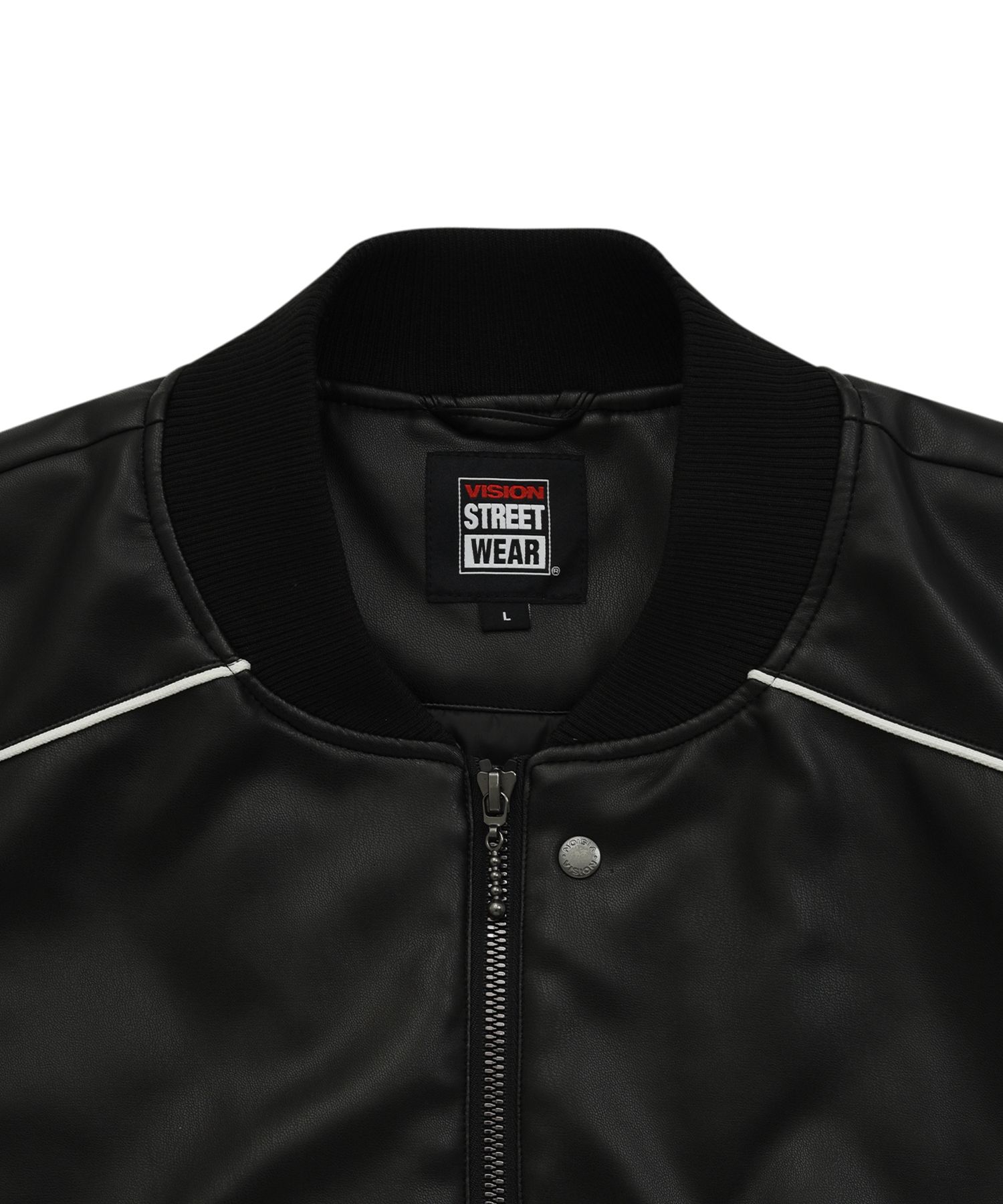MUSINSA | VISION STREETWEAR VSW Faux Leather Motor Blouson Black