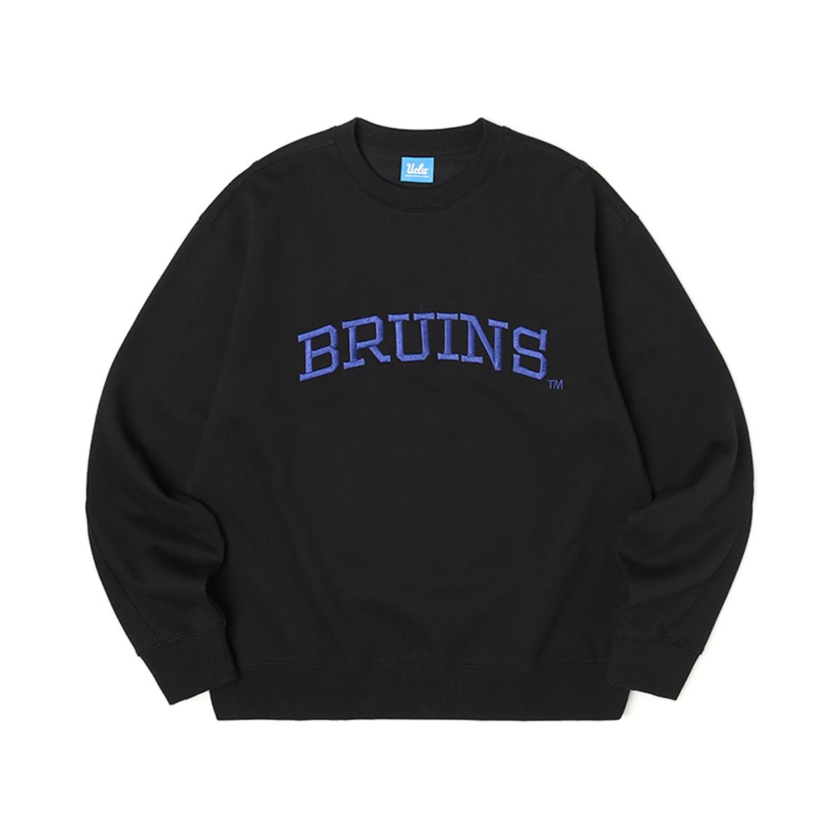 유씨엘에이(UCLA) 남여공용 BRUINS 볼륨자수 베이직 크루넥 맨투맨[BLACK](UZ9LTA1_39)