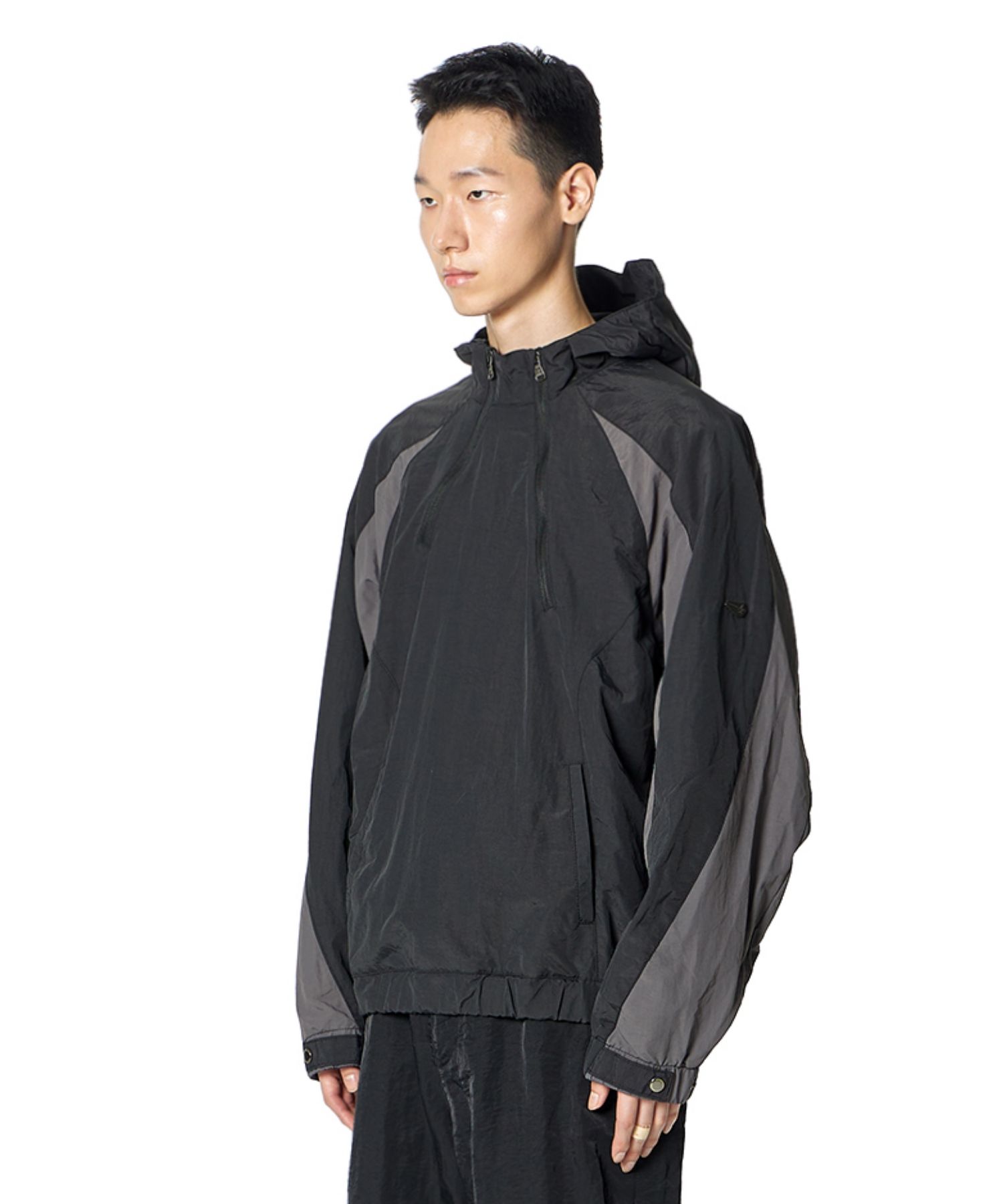 MUSINSA | LOCKHEED MARTIN Double Zip Hoodie Anorak (BLACK)