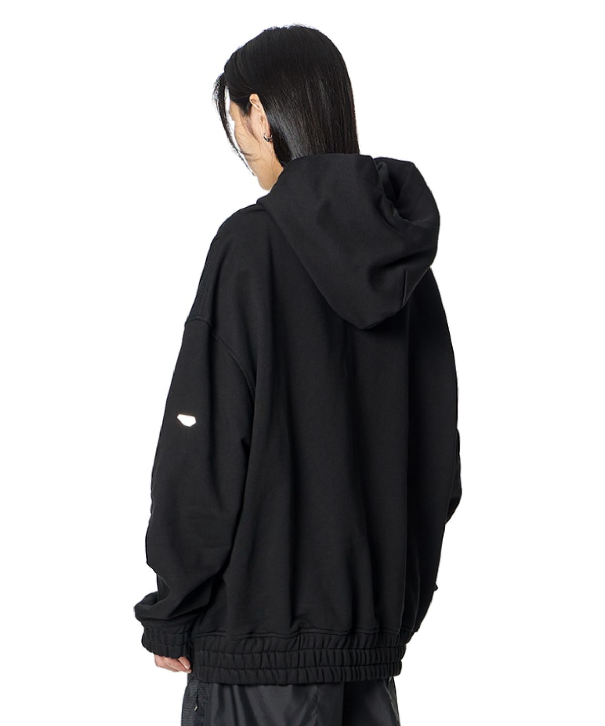 록히드마틴(LOCKHEED MARTIN) Embossed shoulders Hoodie (BLACK)