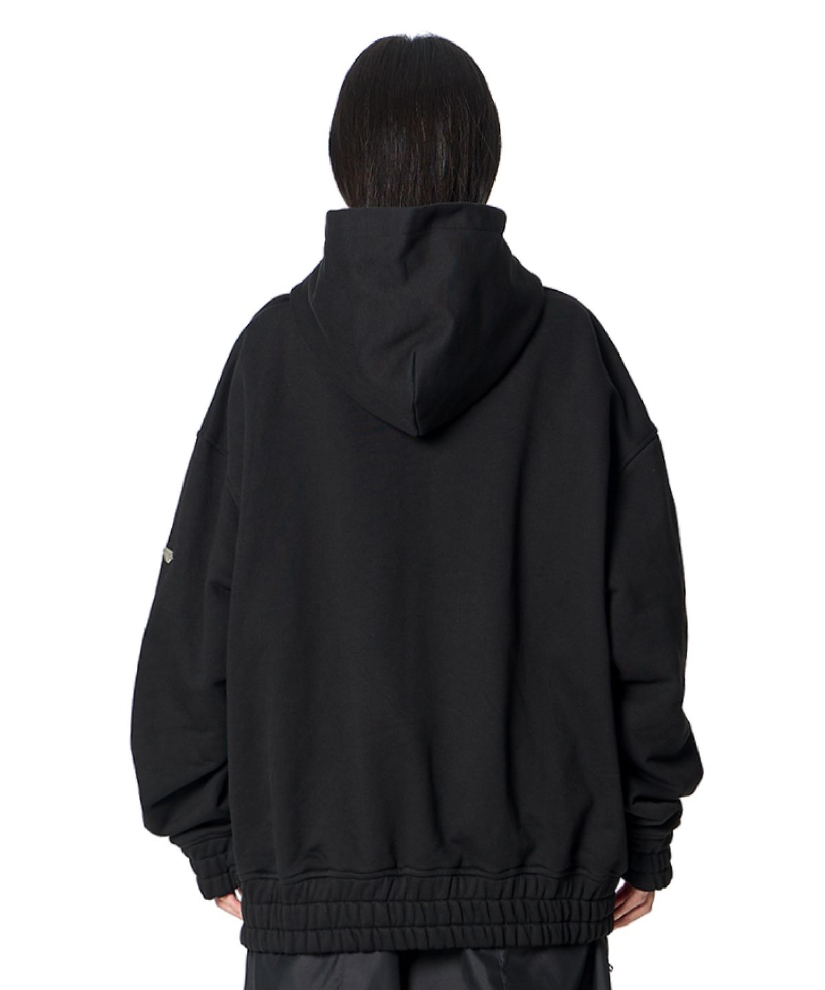 록히드마틴(LOCKHEED MARTIN) Embossed shoulders Hoodie (BLACK)