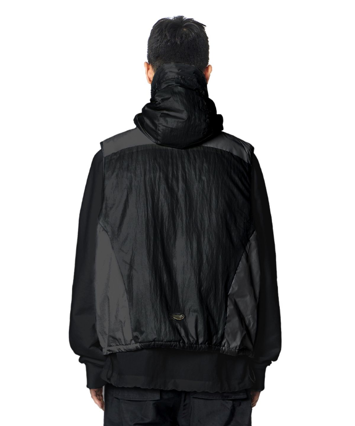 록히드마틴(LOCKHEED MARTIN) Double Zip Hoodie Vest Jacket (BLACK)
