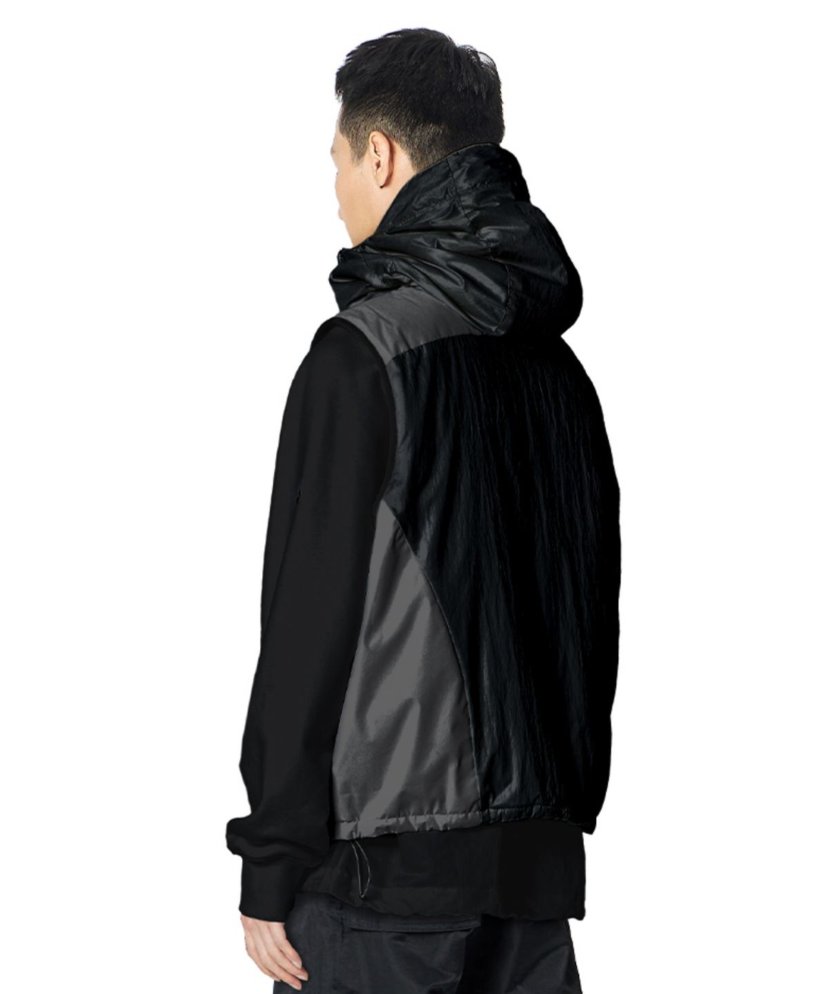 록히드마틴(LOCKHEED MARTIN) Double Zip Hoodie Vest Jacket (BLACK)