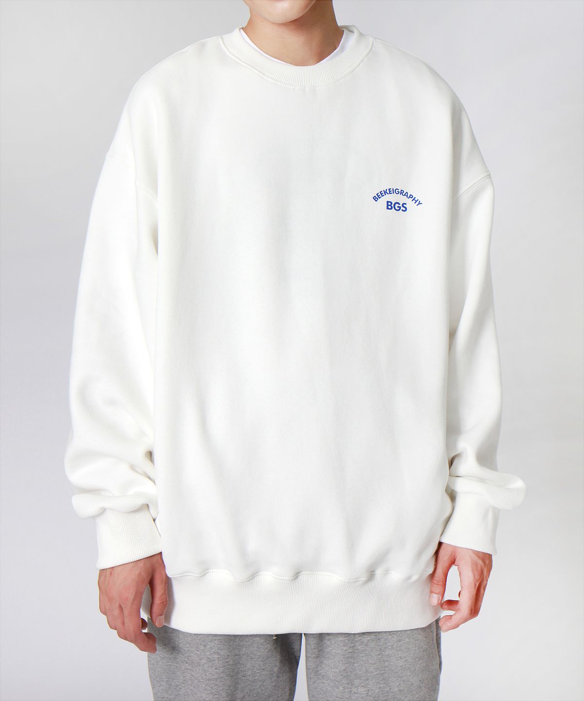 앱놀머씽(ABNORMALTHING) BGS23 CREWNECK (WHITE)