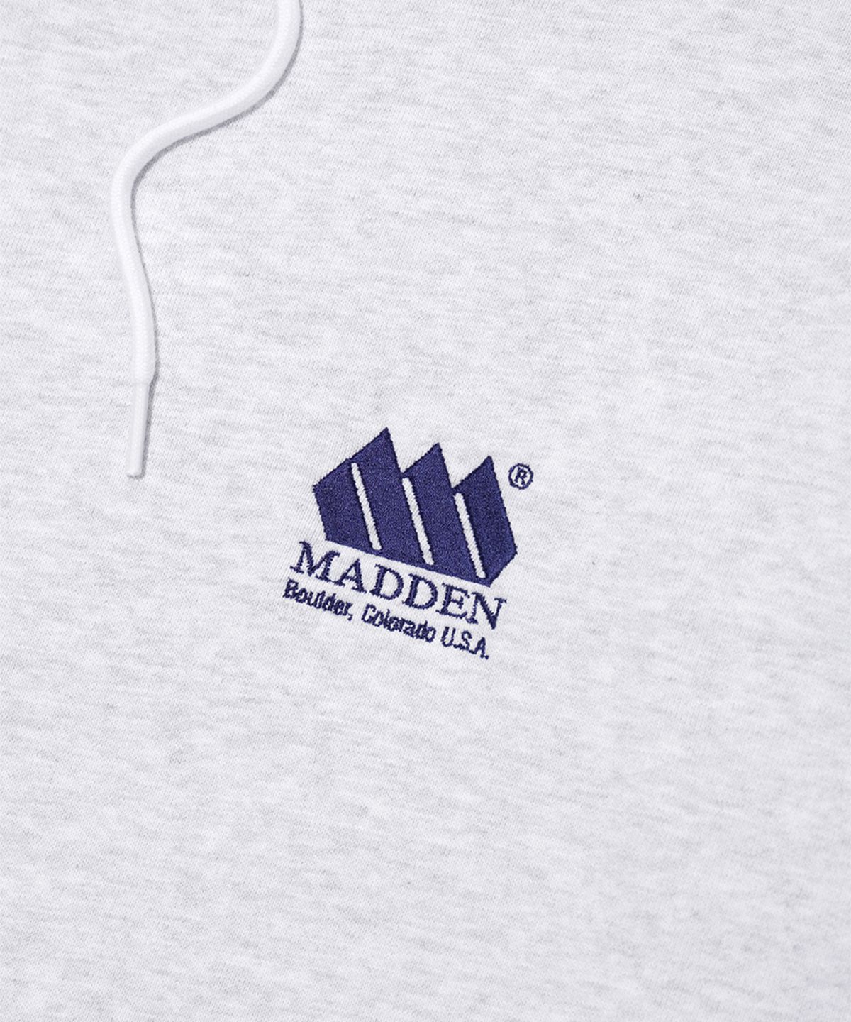 매든(MADDEN) Small Logo Hoodie Melange Grey