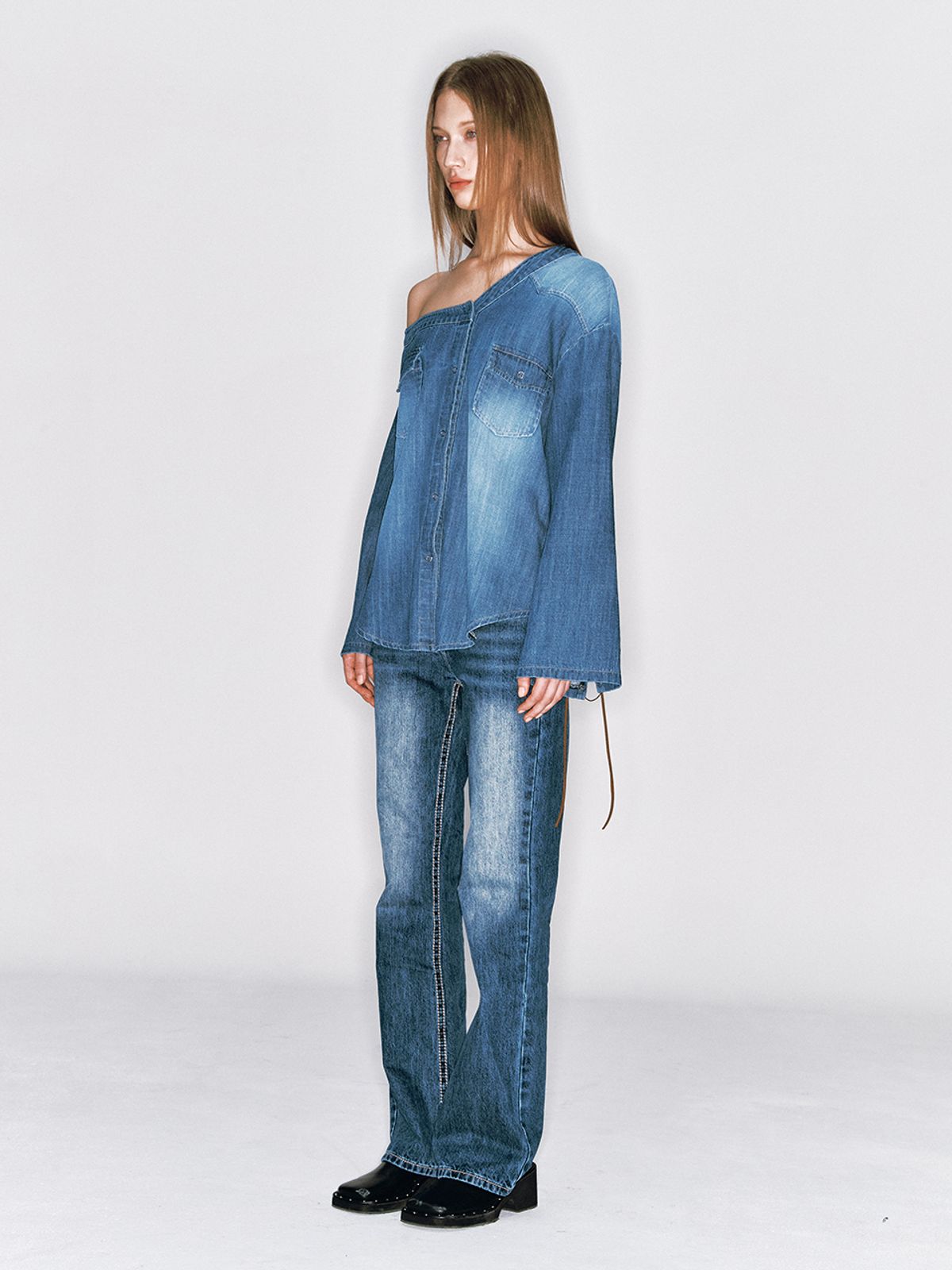 아수라(ASURA) THICK STITCH JEAN [DEEP BLUE]