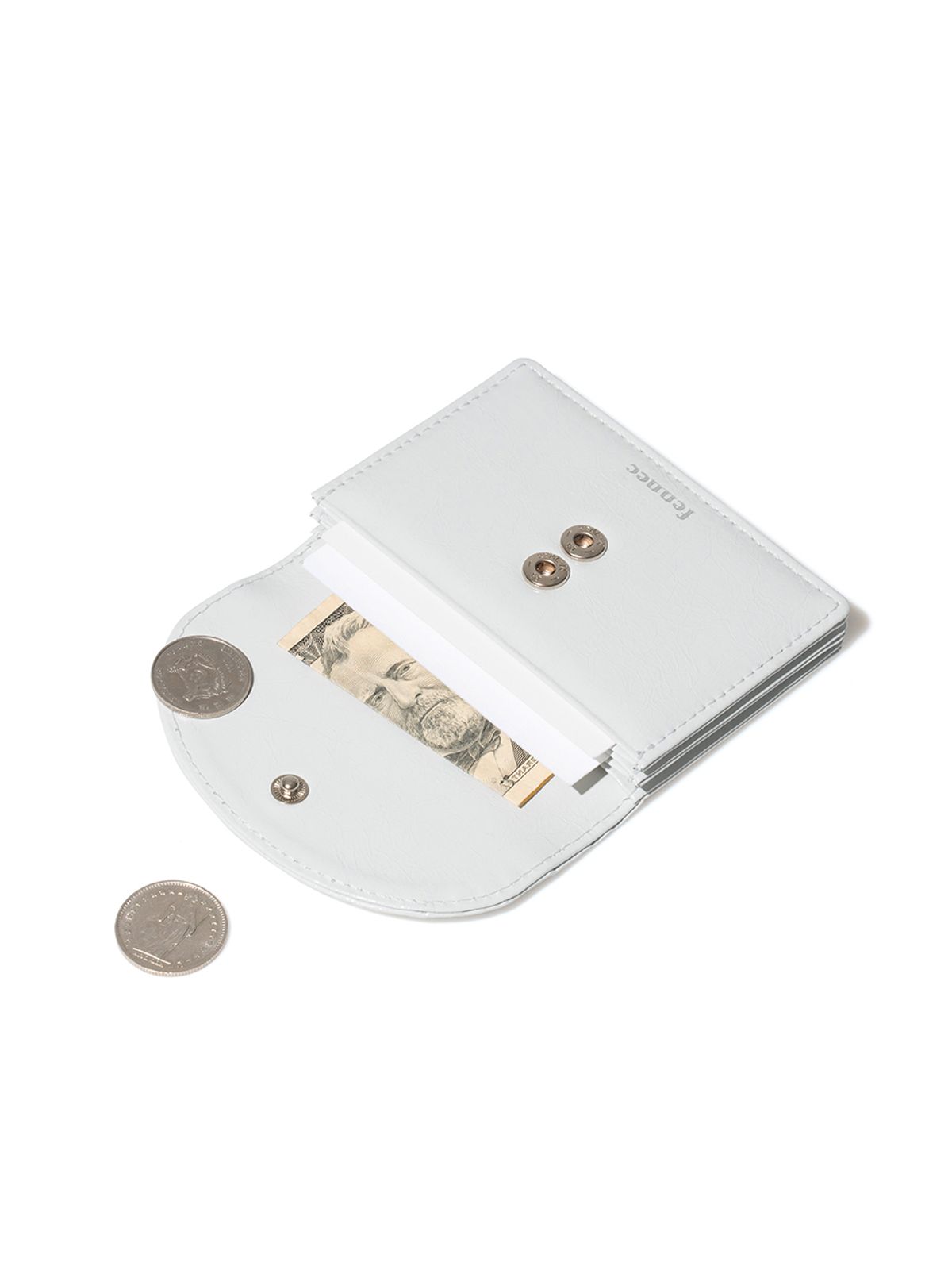 페넥(FENNEC) CRINKLE HALFMOON ACCORDION POCKET - LIGHT GREY
