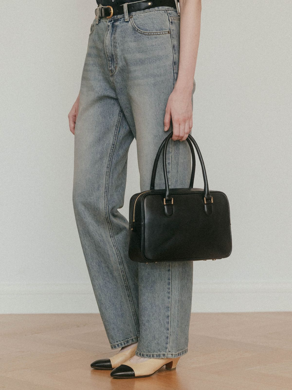 시엔느(SIENNE) Avenu Leather Bag (Black)