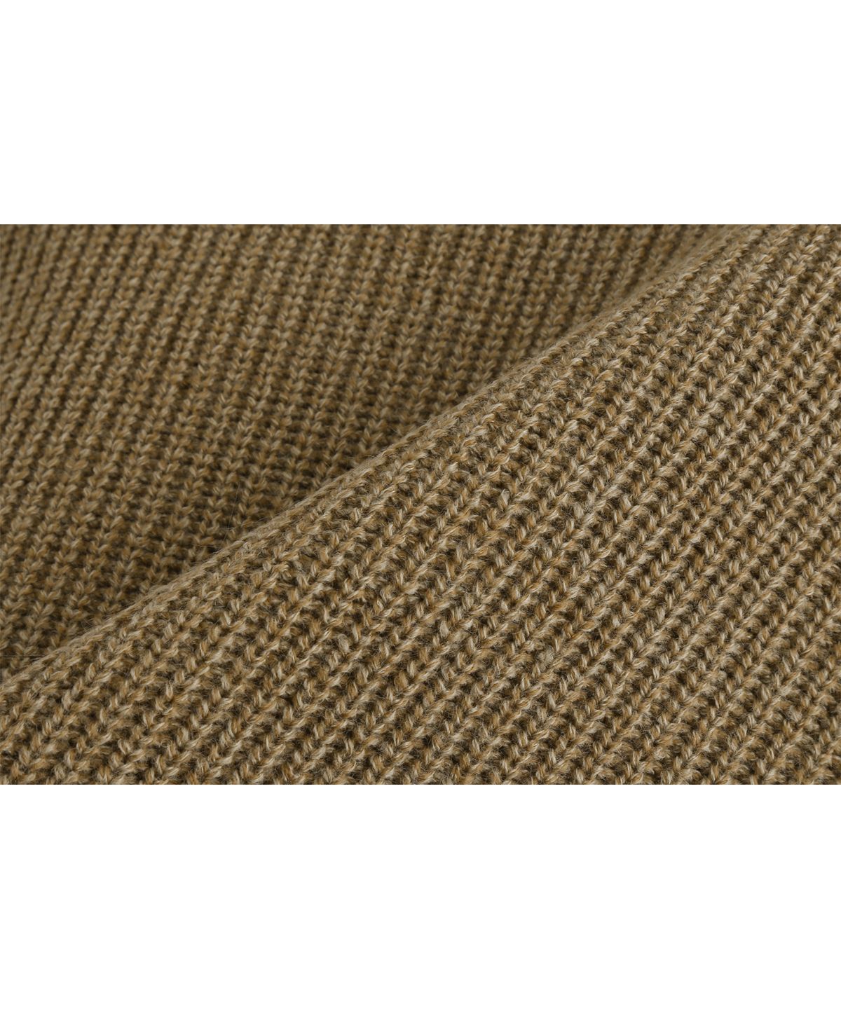 애쉬아워(ASHOUR) Open Collar Mixed Knit Brown