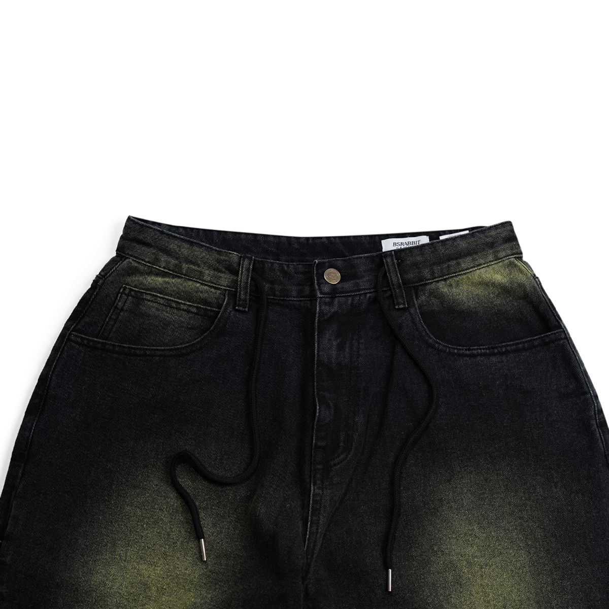 비에스래빗(BSRABBIT) 카펜터 루즈핏 데님 팬츠 빈티지 블랙